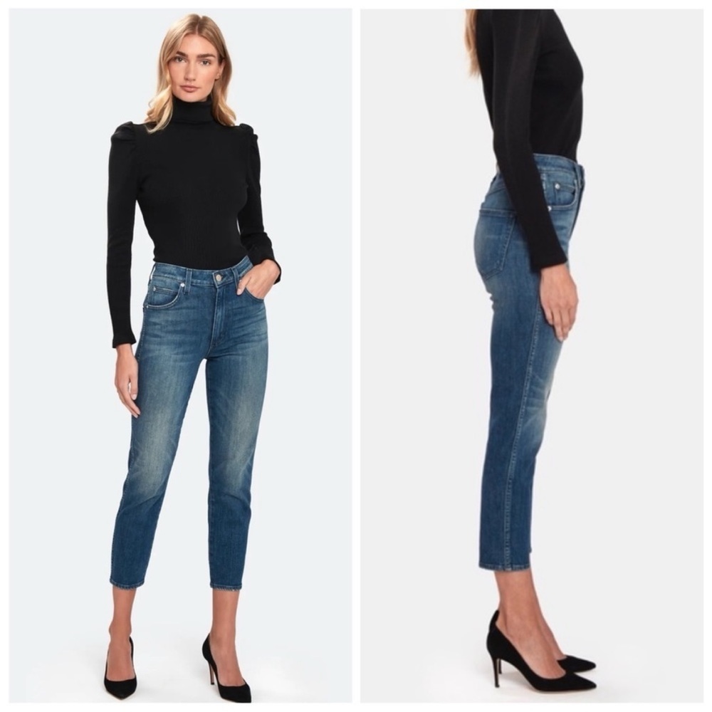 AMO Denim Blue Stix Crop Skinny Ankle Girls Night Out.